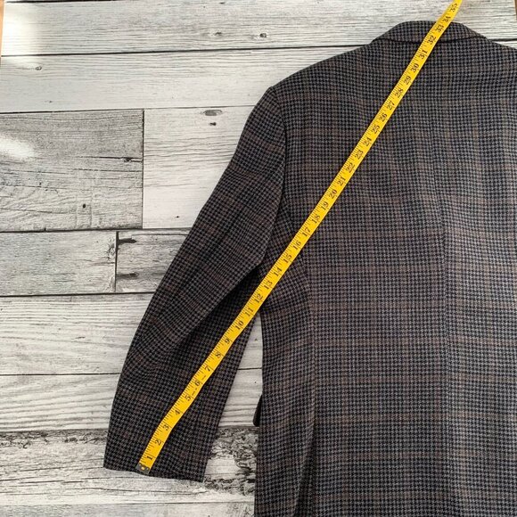 Vintage Union Made Oscar De La Renta Houndstooth Wool Blazer Sport Coat - Picture 16 of 16